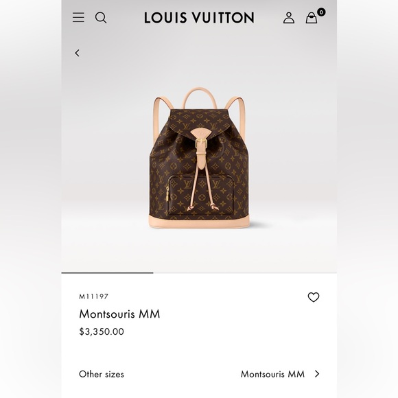 LOUIS VUITTON Montsouris MM Vintage Monogram Backpack Bag LV ASO Emma Roberts - Picture 3 of 16